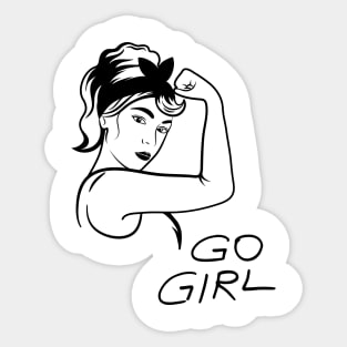 GO GIRL Sticker